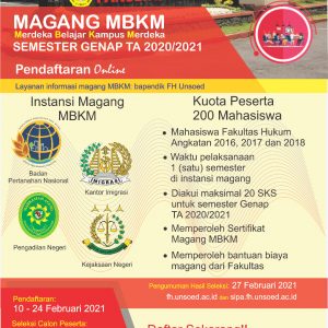 (UPDATE) Pendaftaran Online Magang MBKM TA 2020/2021 (200